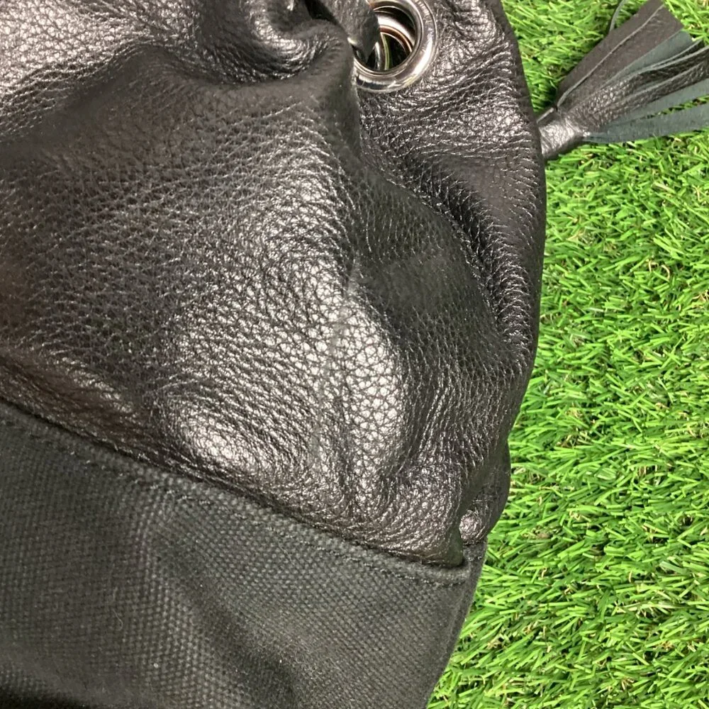 Rebecca Minkoff Mansfield Convertible Backpack Black Leather & Canvas